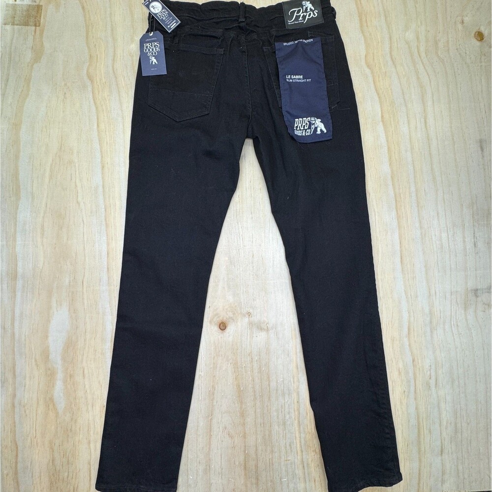 NEW PRPS Jeans Le Sabre Slim Straight Fit Mens Sz 33 x 33 Japanese Denim Stretch